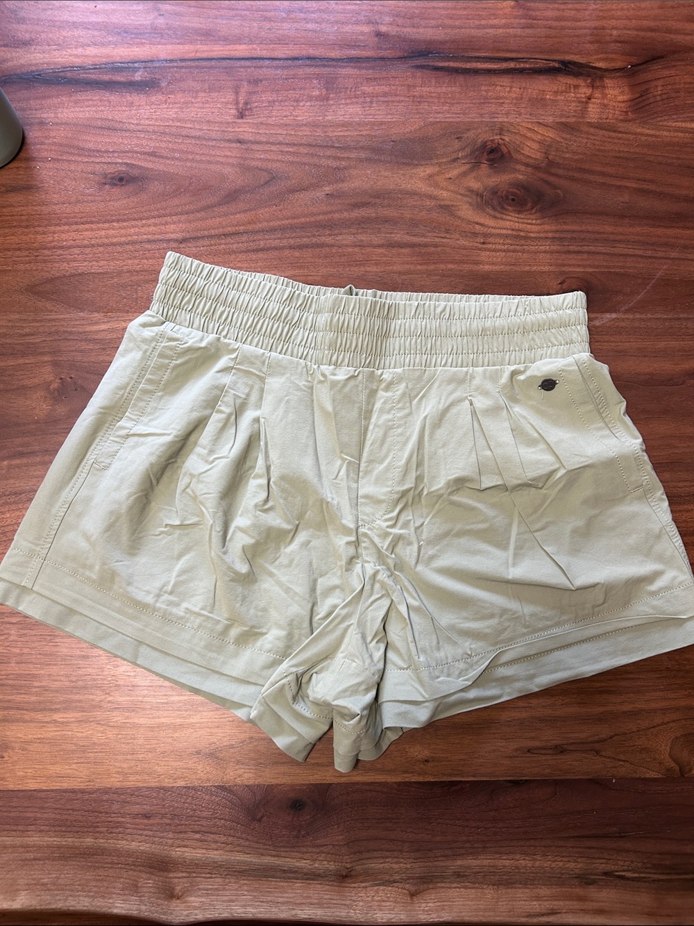 CALIA by Carrie Underwood Light Green Smocked-Waist Athletic Shorts